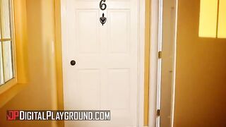Clover and Scarlet Red make love while their neighbor wanks