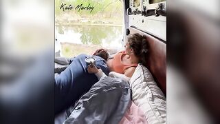 Fingered pussy of lovely Kate Marley in nature