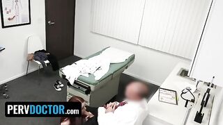 The girl was not insured, so she had to pay the doctor with her pussy