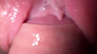 Close up sex with a step sister and a creamy finish