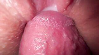 Close up sex with a step sister and a creamy finish