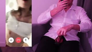 The guy broke off in front of the husband on a video call