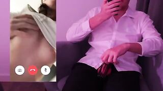The guy broke off in front of the husband on a video call