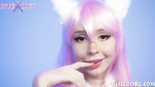 Cosplay sex with Alice Bong and a big ass toy