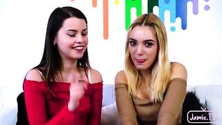 Two cute girls fucked by a guy in their mouth
