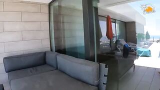 Blonde Yuli fucks with her boyfriend wearing ankle socks