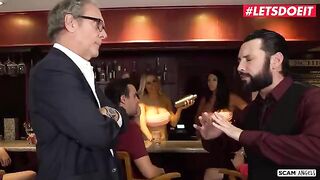 Two gorgeous babes getting fucked by their pervert boss