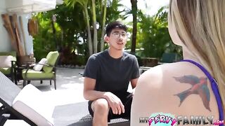 Pervert guy fucked his stepsister and made her swallow the cum