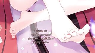 Yae Miko's 5-minute sex with her feet guarantees cum