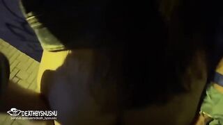 Public risk sex on the street with a Spanish woman