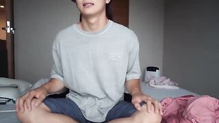 The hottest bitch gives a guy Femdom Facesitting while Handjob, Shaking Doggy