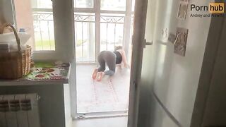 My stepmom got stuck on the balcony and I had to help her out 