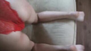 A cute girl loves to be spanked, she gets excited very quickly
