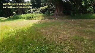 A big facial and risky sex in the countryside in this hot video