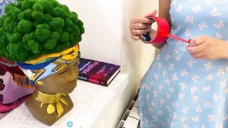 Tape her mouth, don't get offended, stepmom. The stepson pulled his cock in the muth