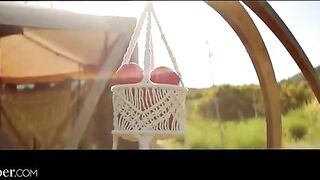 A businessman tries the wild way of life with a hippie babe