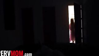 A lucky dude gets his dick between stepmom Jessica Starling's huge natural boobs