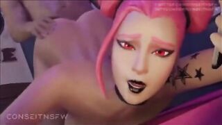 Hentai compilation with sexy Fortnite character Haze in 3D animation