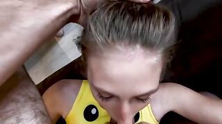 Girl suffering from her oversize ass got it smashed hard