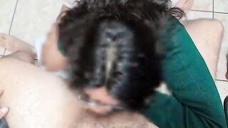 A rich girl gets fucked before going to school, she's a total slut