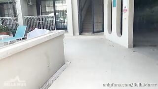 A girl was fucked by a stranger on her big holiday ass