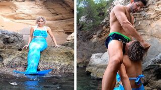 I was sailing with my friends and saw a mermaid porn star