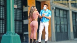 Latin beauty seduces a stranger to fuck her wet and juicy pussy
