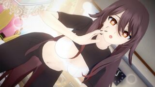 Hentai Hu Tao gets fucked in her casual outfit by a huge cock