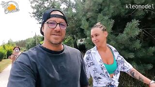 An orgy with two couples who are not shy to have sex in public space