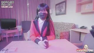 Yumeko Kakegurui lost a bet and had to drink cum through her big mouth