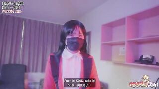 Yumeko Kakegurui lost a bet and had to drink cum through her big mouth