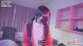 Yumeko Kakegurui lost a bet and had to drink cum through her big mouth