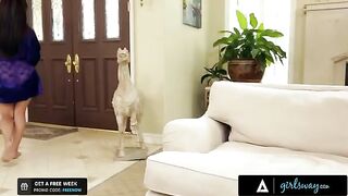 Reena Sky makes a steamy sex tape with her neighbor Chanell Heart after an intense encounter