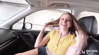 Skinny teen Laney Grey gets her hairy cunt smashed hard