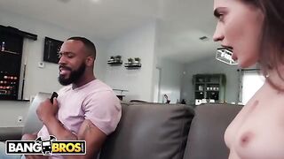 Petite teen Sera Ryder gets her tight pussy smashed by monster cock