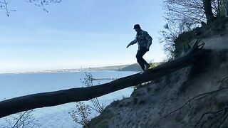 A walk around Gdynia Orłowo with my Chihuahua, wild sex on the streets