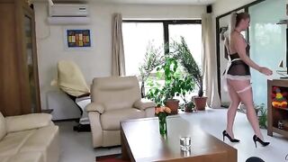 The first anal sex experience of a hot maid, ending with a squirt, Wet Kelly style