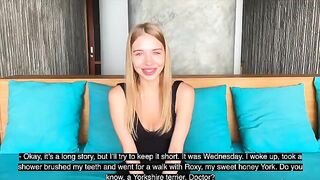 The girl is cheating on her husband during a psychotherapy session with a risky twist