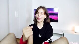 A cute stepsis got her face and mouth full of cum - hiyouth