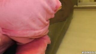Two cute college girls fucked by their friend in dorm