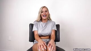 Girl with big natural boobs knows how to fuck well