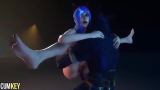 Furry woman fucked by a huge penis of a monster