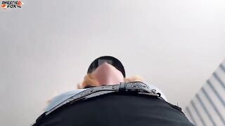 A surprise was arranged for me by a sexy girl in a police suit