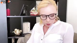 Horny secretary fucks with the boss in different poses, showcasing her skills