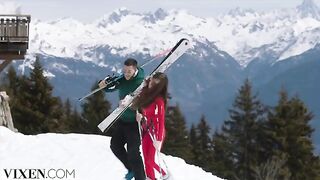 Petite ski bunny Sonya gets fucked in the Alps