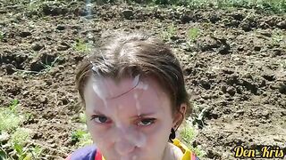 A lot of semen on the cute girl's face and hair in this hot compilation