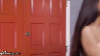 Eliza Ibarra seduced by her stepmom in a steamy scene