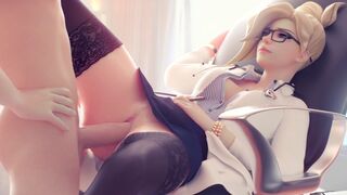 Overwatch Mercy animation compilation with a sexy femboy vibe