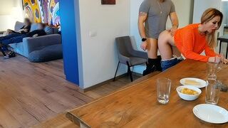 A couple gets even angrier at their cheating partners right in the kitchen