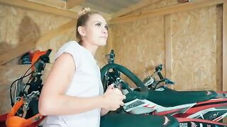 Hot babe seduced me after I fixed my motorcycle